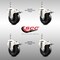Service Caster 4 Inch 316SS Soft Rubber Swivel 3/8 Inch Threaded Stem Caster Set Lock Brake SCC SCC-SS316TSTTL20S414-SRS-381615-4 - alternate 4